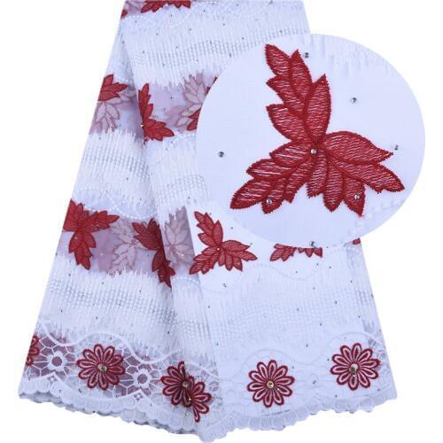 2019 New African Milk Silk Lace Fabric With Stones High Quality French Tulle Lace Fabric For Wedding Nigerian Lace Fabric 1561