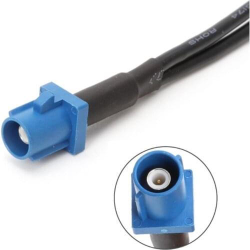 New Fakra C Male Plug To 2 x Fakra C Female Jack RG174 Y Type Splitter Combined Cable 50cm Pigtail Cable