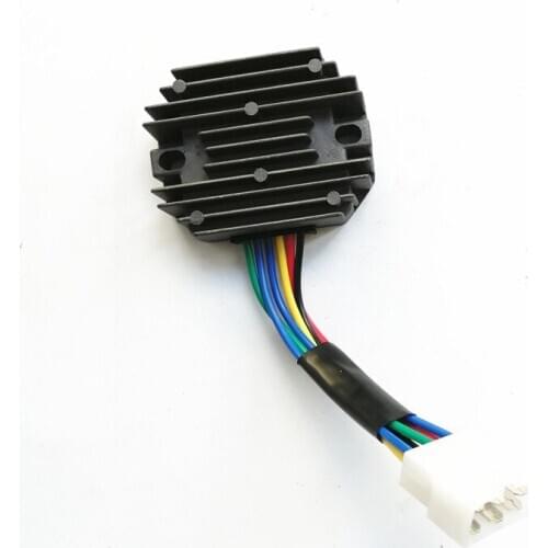 New Voltage Regulator Rectifier Motorcycle for Kubota & Grasshopper RS5101 RS5155 6 Wire Metal Ignition Motorcycle Black DC 12V