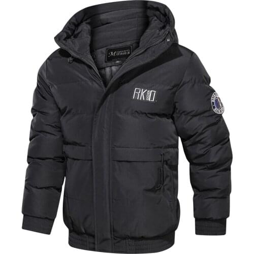 Pop Pop winter men casual hooded parka men Vogue patchwork slim fit coat thick warm hommes zipper jacket hooded collar coat