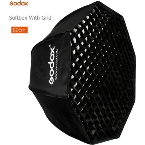 Godox Portable 80cm Umbrella Octagon Softbox Reflector with Grid Honeycomb for TT600 TT685 V860II Flash Speedlight light box
