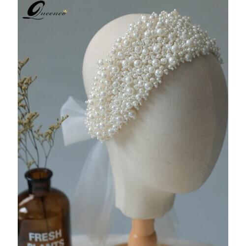 Headbands For Women Bandeau Ali Pearl Hair Opaski Vintage Accessories Hairband Novia Bride Headband Accesorios Para El Cabello