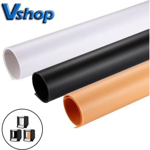 PULUZ Photography Background PVC Paper Kits for Studio Tent Box 3 Colors (Black, White,Yellow) Size: 73.5cm x 37.5cm