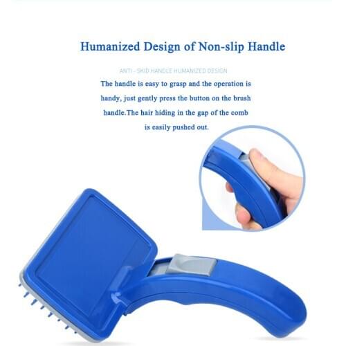Dog Hair Removal Comb Grooming Brush Easy remove Hair Cat Combs Automatic Non-slip Brushes for Dogs Cleaning Supplies