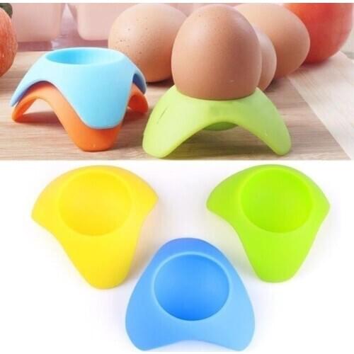 Egg Cup Silicone Egg Holder Tray Eggs Cooker Kitchen Accessory