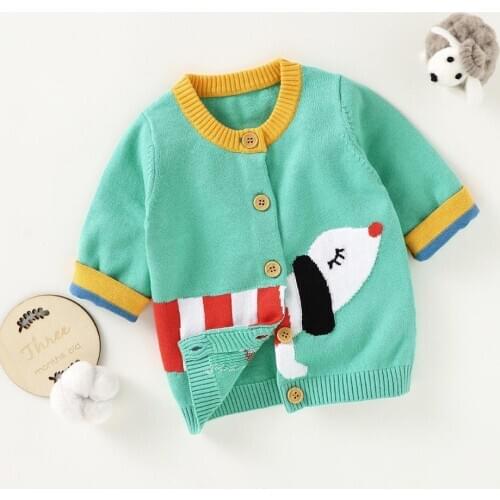 Spring Autumn Baby Sweaters Newborn V Neck Full Sleeve Knitwear Tops for Toddler & Infant Boys Girls Knit Cardigans Jackets 0-2Y
