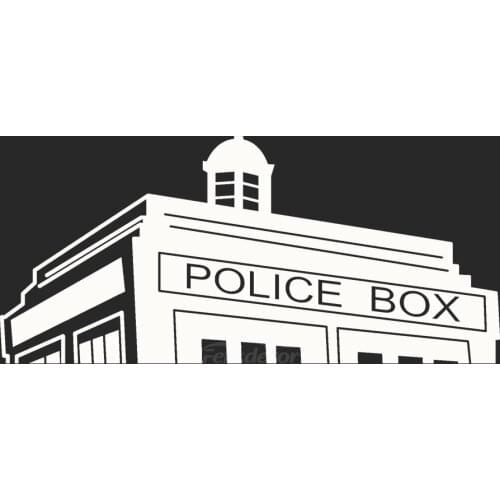 Tall And Luxurious Police Box Car Vinyl Decal Doctor Who Call Box Car Sticker Body Cute Decor Removable ZP059