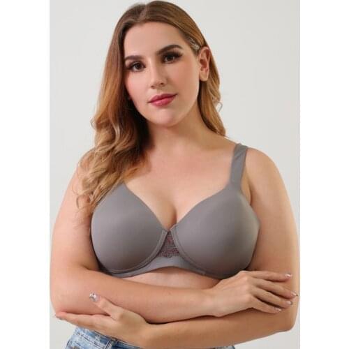 Womens Seamless Minimizer Brassiere Plus Size Smooth Full Figure Large Busts Underwire Bras 70D 70E 85C 90C 95A 105A 110B 115B
