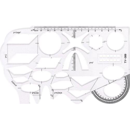 1 Pc Clear Geometry Ruler Architectural Templates Drawing Template Template Architecture Hollow Drafting Ruler Shapes