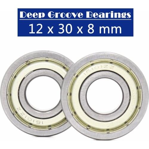 2PCS 16101-ZZ Double Shielded Ball Bearing 12*30*8mm 16101ZZ FOR Special Deep Groove Ball Motor Bearings