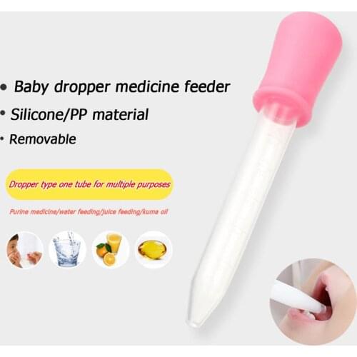 2pcs Silicone Pipette Dropper Kit Feeding Medicine Device for Newborn Baby Medicine Device Measuring Tube for Newborn Baby