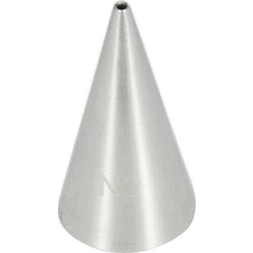 30pcs/Lot)Free Shipping FDA High Quality Stainless Steel 18/8 Cake Decorating Round/Writing Icing Nozzle#2