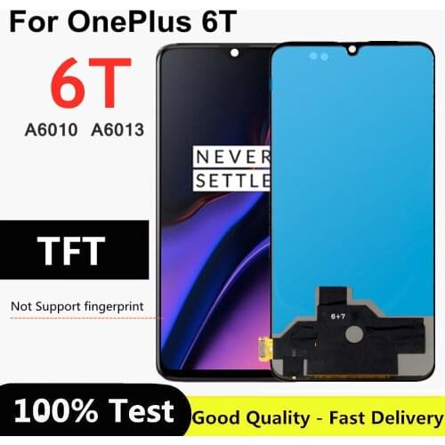 6.41" TFT For Oneplus 6T A6010 A6013 LCD Display Touch Screen Digitizer Assembly Replacement for OnePlus 6T lcd 1+6t