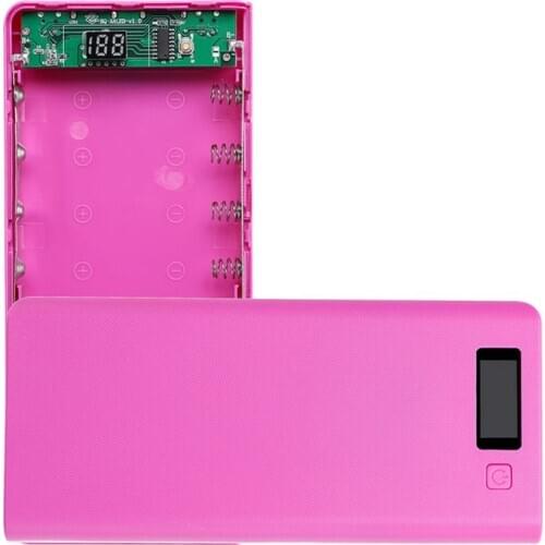 8x 18650 Batteries DIY Power Bank Box Holder Case Dual USB Charger LED Light 53CC