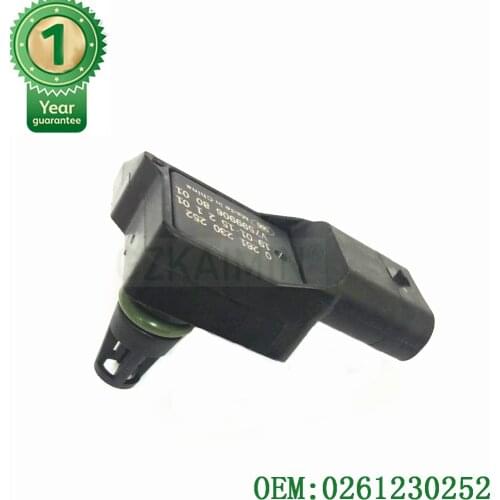 OEM 0261230252 Map Intake Manifold Boost Pressure Sensor For Peugeot RCZ For Citroen Peugeot 1.6 EP6CDT