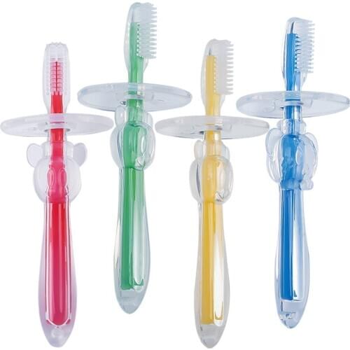 Baby food grade silicone baffle soft toothbrush men and women baby training super soft milk toothbrush baby child care supplies