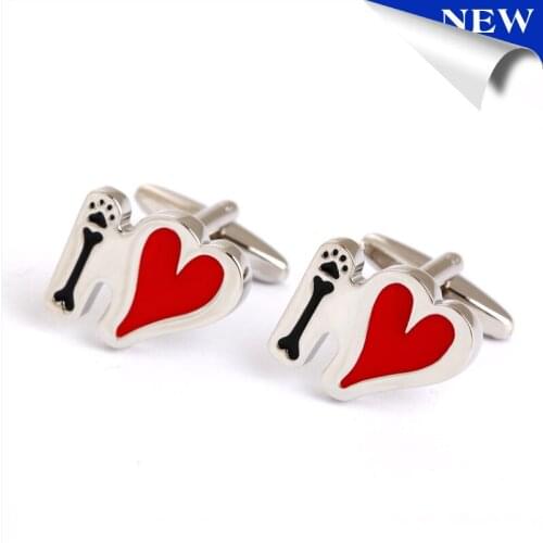 I Love You Enamel Cufflinks For Men and Womens cuff