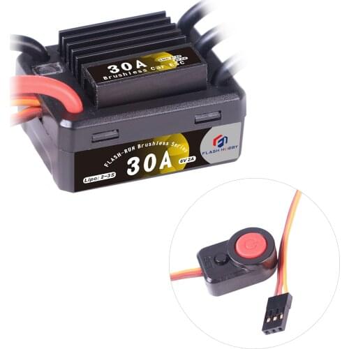 FLASH HOBBY FR30A Brushless Electronic Speed Controller ESC for 1:10 RC Car Waterproof for RC Car