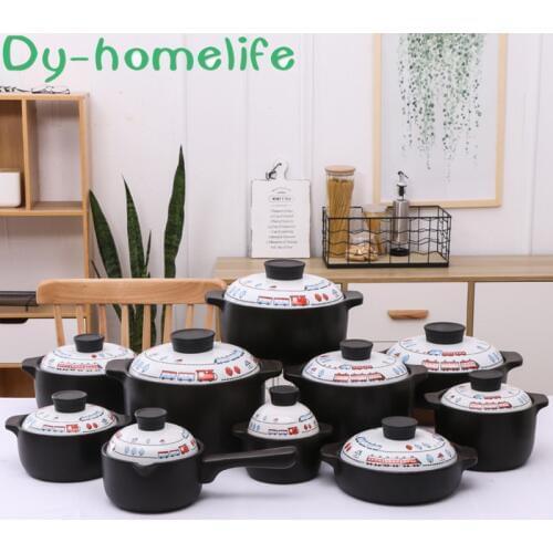 Japanese Style Multi-size Cartoon Ceramic Casserole Restaurant Kitchen Household Open Flame Heat-resistant Double-ear Soup Pot
