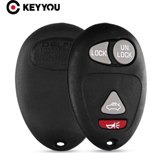 KEYYOU 3+1 Buttons New Keyless Entry Remote Car Key Fob Replacement For GM/Chevy/Buick Rendezvous 2002 - 2007 With 3+1 Button