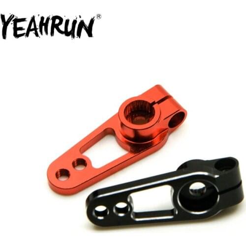 YEAHRUN Alloy Metal 25T Steering Servo Arm Horn Black/Red for 1/10 Sakura D4 RC Drift Racing Car Servo Parts