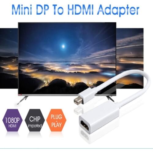 2019 New Thunderbolt Mini DisplayPort Display Port DP Male to HDMI Female Adapter Converter Cable For Apple Mac Macbook Pro Air