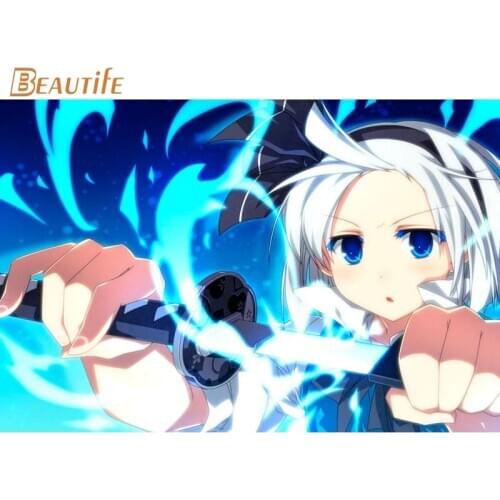 New Arrival Custom Two-dimensional Beautiful Girl Anime Poster Home Decoration Fashion Silk Fabric Wall Poster Customize Poster