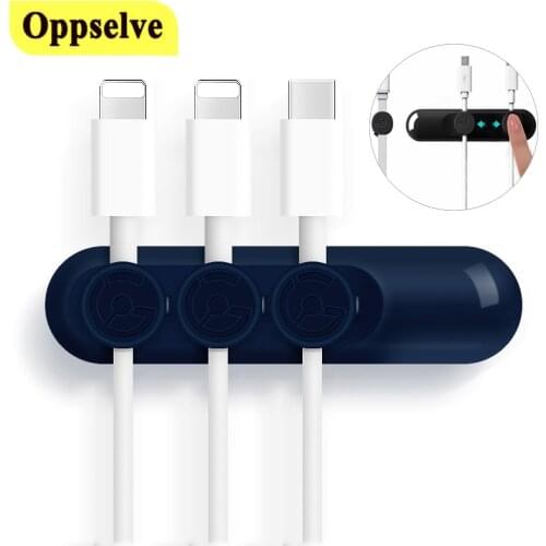 Cable Organizer Flexible Silicone USB Cable Winder Wire Cord Management Cable Clip Magnetic Holder For Mouse Headphone Earphones