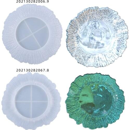 DIY Crystal Epoxy Mold Irregular Shaped Plate Fruit Storage Plate Decoration Silicone Mold Decoration Mold