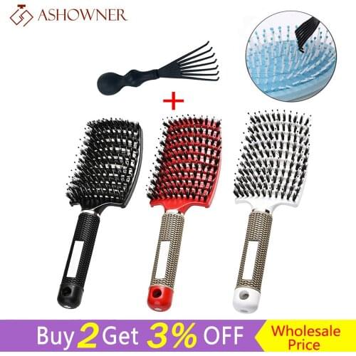 Detangle Hairbrush Women Hair Brush Massage Comb Brush for Hair Hairdressing Tools Curly Wet combing brushes barber hair comb