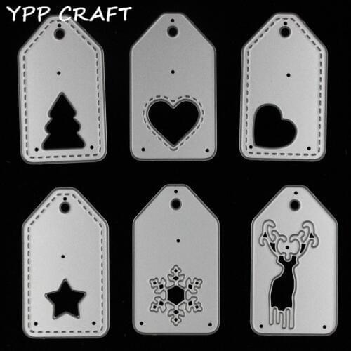 YPP CRAFT Christmas Tags Metal Cutting Dies Stencils for DIY Scrapbooking/photo album Decorative Embossing DIY Paper Cards
