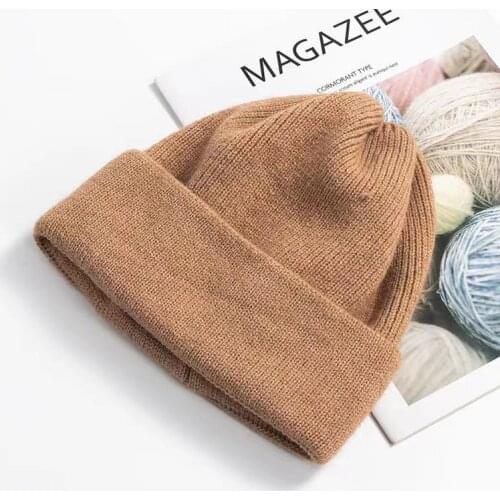 VISROVER 7 colorways Autumn unisex solid color acrylic winter beanies best match bonnet acrylic woman Warm winter skullies gift