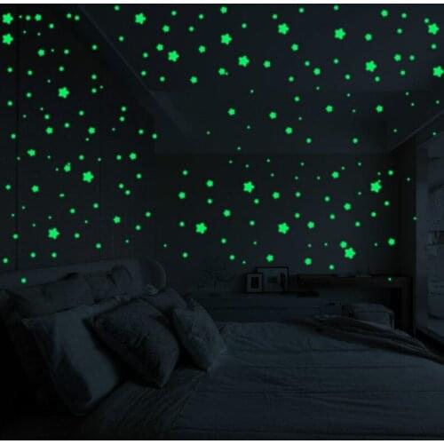 Luminous Star Dot Stickers Children Bedroom Fluorescent Painting Toy PVC Glow in Dark Toys Kids Room Decorations 450/500pcs/set
