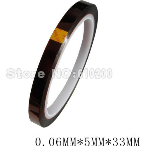 50pcs/lot 5mmx30M High Temperature Heat BGA Thermal Insulation Polyimide Insulating Adhesive Tape 3D