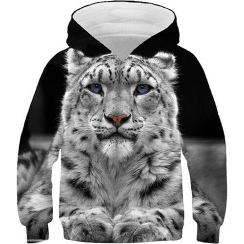 Boys Girls Harajuku Animal 3D Hoodies Children Lovely Tiger Cat Lion Galaxy Wolf Print Pullover Kids Hoody Sweatshirts Tops