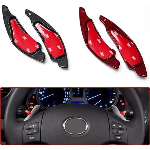 DSG Steering Wheel Paddle Shifter Extension For Lexus IS XE20 IS250 IS300 IS350 2006-2013 Real Carbon Fiber Shift Paddle Blade