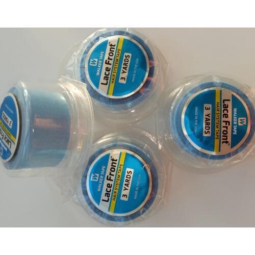 1.9cm 2.54cm 3yards Blue Lace Front Wig Tape Double-sided Adhesive Water-proof Super Tape For Hair Extension/Lace Wig/Toupee