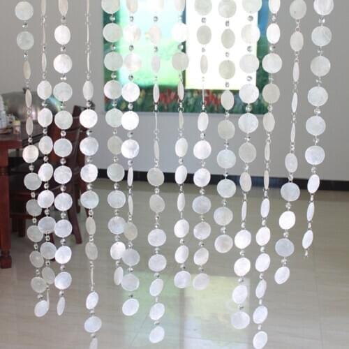 5m Natural shells pollution-free curtains Indoor partition Decorative Wind chimes curtains Hotel decoration Door curtains