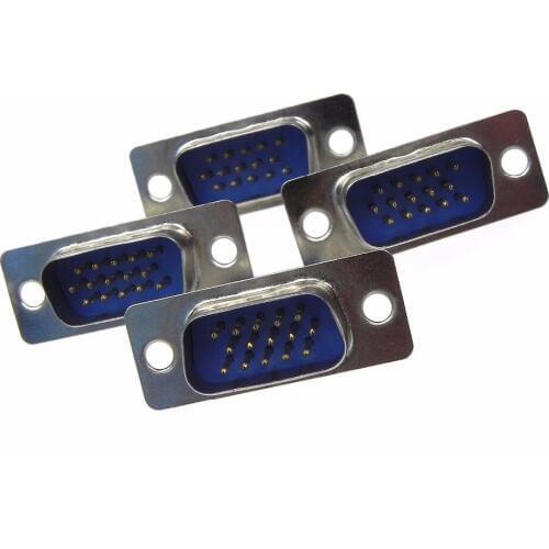 10pcs/lot DB15-15pin male cable wire soldering type socket connector DB15 Plug D-SUB Male Plug Socket