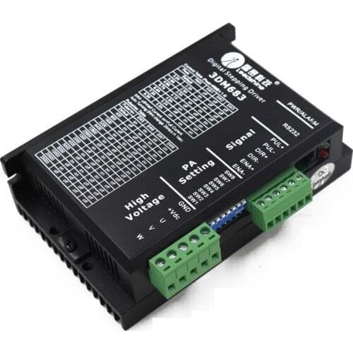 Leadshine 3 Phase Stepper Driver 3DM683 20-60VDC 0.5-8.3A for Engraving and Cutting Machine Match with 57 Serial Step Motor