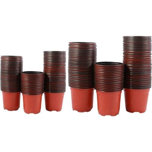 300Pcs Plastic Flower Seedlings Nursery Supplies Planter Pot/Seed Pots Planting Pots, 100 Pcs 16cm & 200 Pcs 10cm