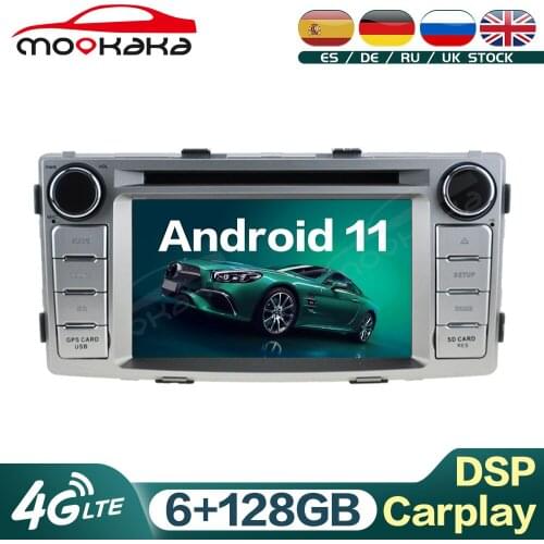 For Toyota HILUX 2012 - 2014 Android 11 6G + 128GB Car Multimedia DVD Player GPS Navigation Audio Stereo Head Unit Carplay DSP