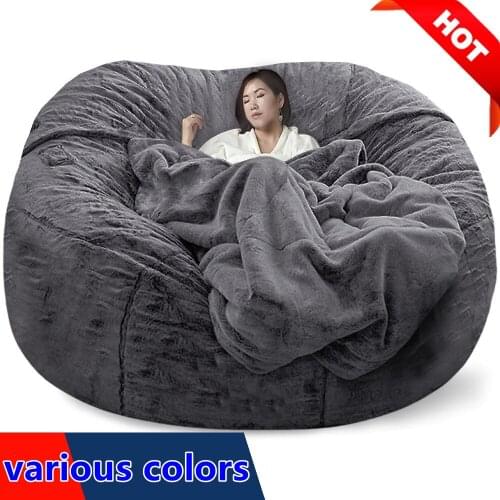Giant Beanbag Sofa Cover Big XXL No Stuffed Bean Bag Pouf Ottoman Chair Couch Bed Seat Puff Futon Relax Lounge Furniture