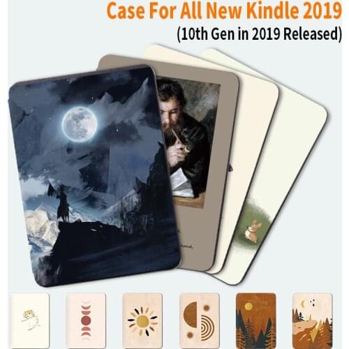 Stand Case For All-new Kindle 10th PU Leather Cover For All-new Kindle 10th J9G29R 2019 Released with Smart wake-up function