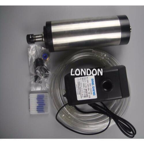 ER16 80mm 220V water cooling 1.5KW spindle for cnc machine+water pump+water pipe +cnc router bits