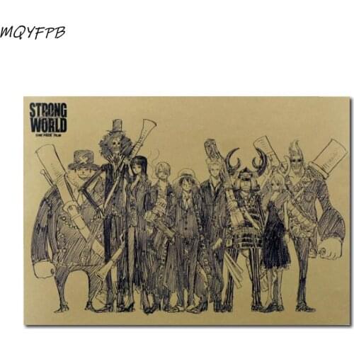 Sketch version Anime CharacterTombstone Kraft Paper Poster Home Room Bedroom Wall Decoration Painting Core 50.5x35cm