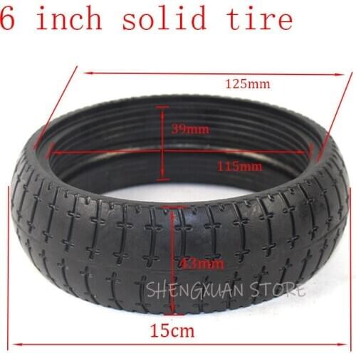 HOT SALE HIGH Quality 6 Inch Electric Scooter Solid Tire 6" Tubeless Tyre Fits Many Gas Electric Scooters Tire