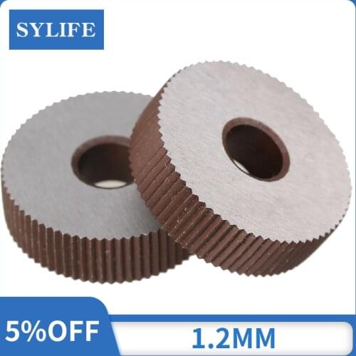 2pcs Knurling Tool Single Straight Wheel Linear Knurl 1.2mm Pitch 8 x 28mm