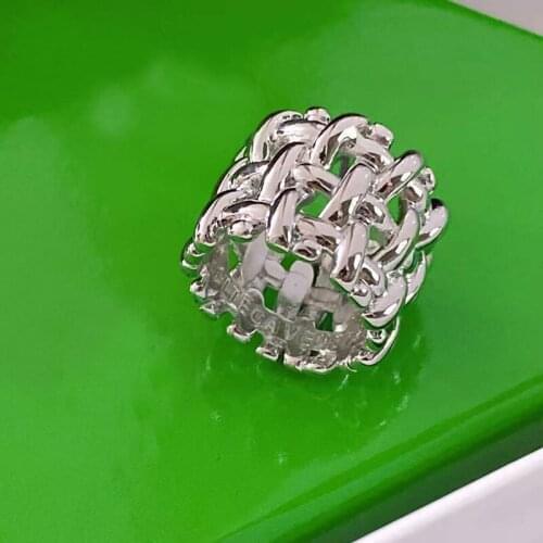 Hot Pure 925 Sterling Silver Jewelry For Women Lock Rings Lock Design Silver Rings Wedding Jewelry Party Luxury Rings