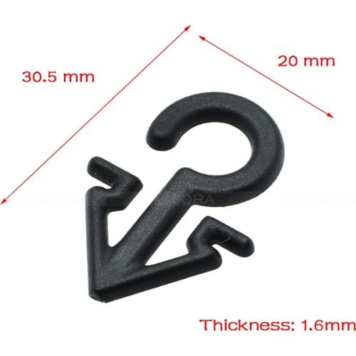 30.5*20mm Plastic V-shaped Sock Hook Hanger For Sock Stocking Packaging and Displaying